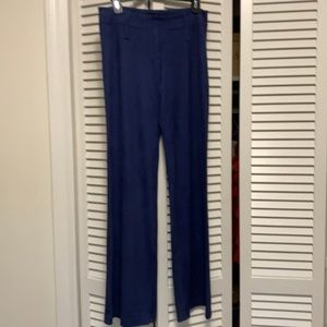 Plein Sud Blue Suede like bell trousers. Size 36/4